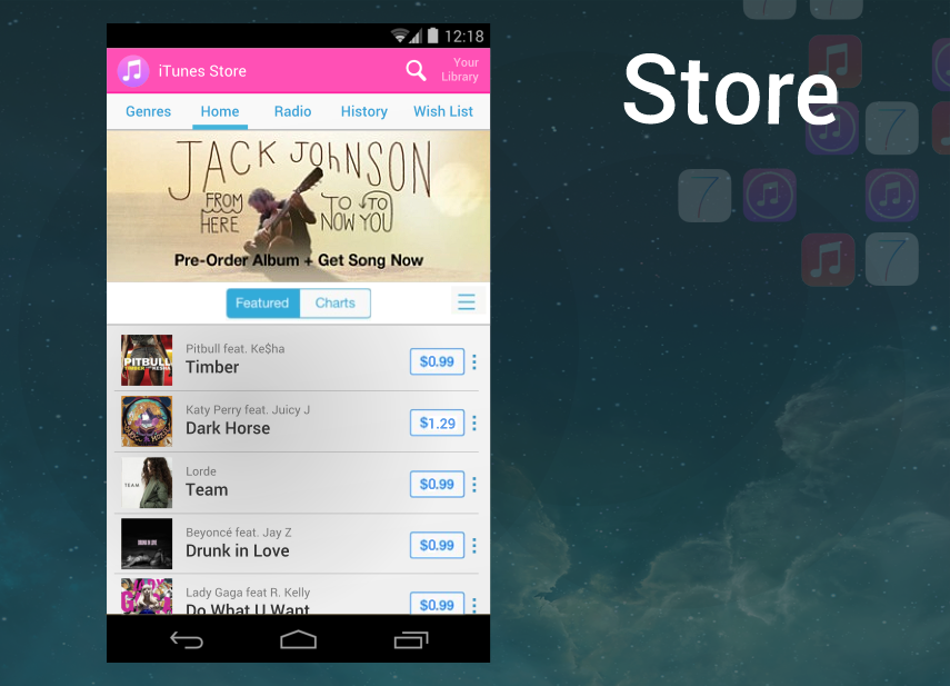 itunes android store